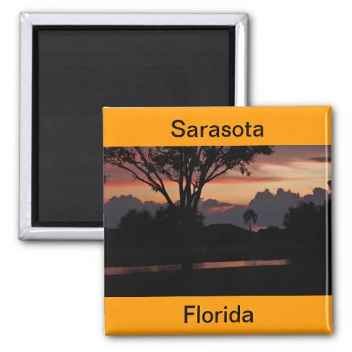 Sarasota Florida Sunset over Lake Magnet
