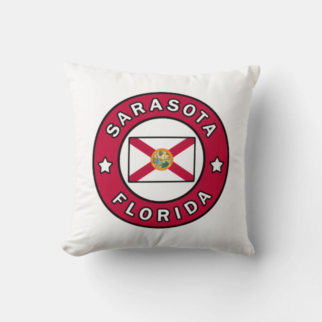 Sarasota Florida Throw Pillow (Front)
