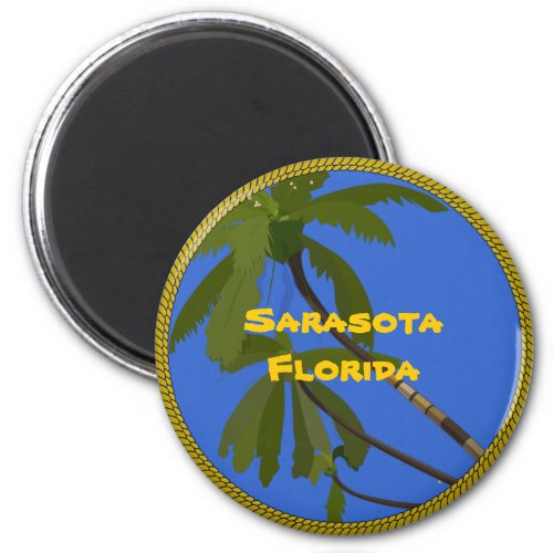 Sarasota Florida tropical palm trees Magnet