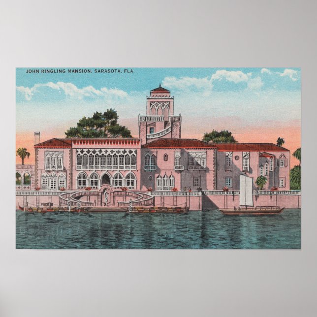 Sarasota, Florida - View of John Ringling Poster (Front)