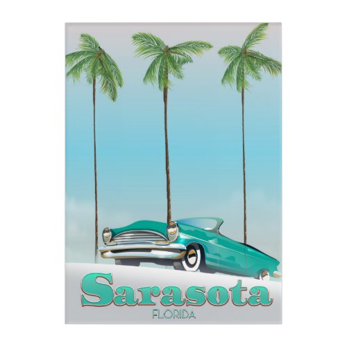 Sarasota Florida Vintage style travel poster Acrylic Print