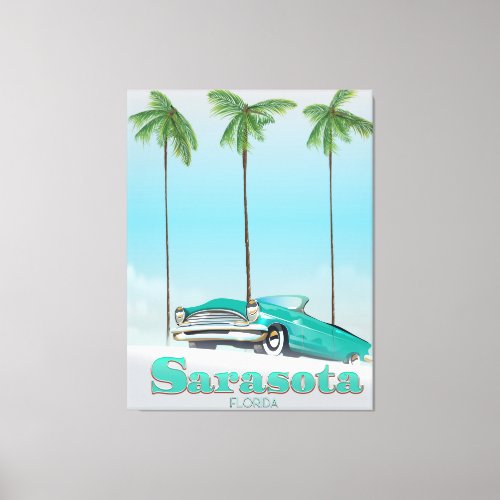 Sarasota Florida Vintage style travel poster Canvas Print