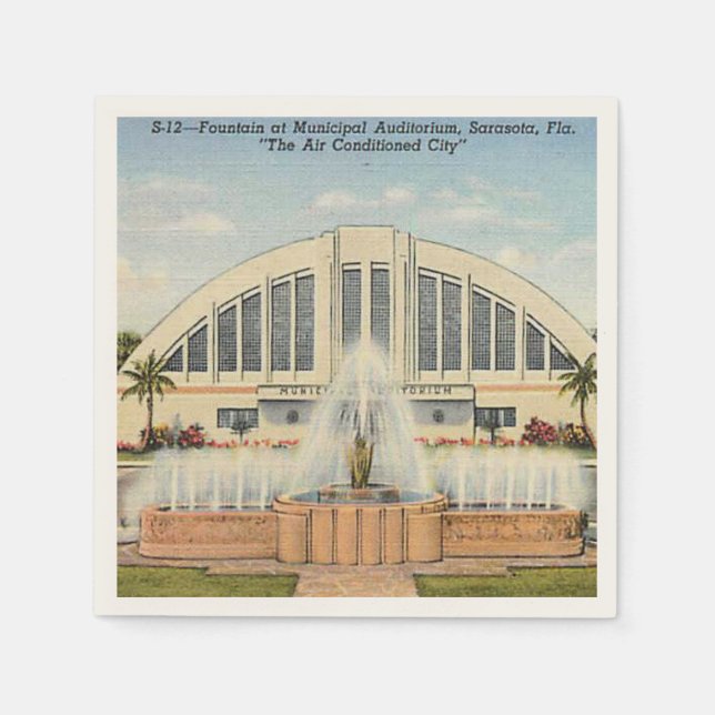 Sarasota's Municipal Auditorium Napkins (Front)