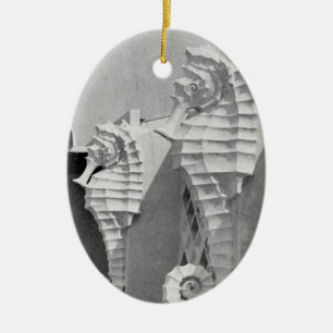 Sarasota's SeaHorses Ceramic Ornament