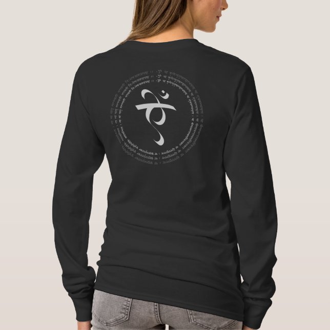 Saraswati Bija & Vandana Mantra T-Shirt (Back)