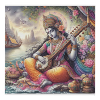 Saraswati Faux Canvas Print