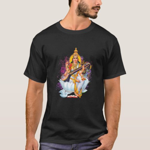 Saraswati Holi Day Third Eye Isha Hindu Linga T_Shirt