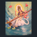 Saraswati Print<br><div class="desc">Original painting of Saraswati made into a print</div>