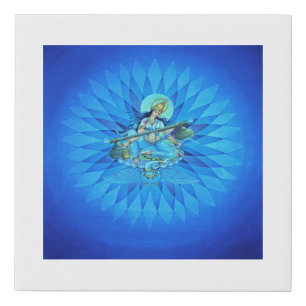 Saraswati - the goddess of Knowledge, Music & Arts Faux Canvas Print