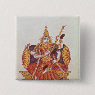 Saratheswathee, hindu goddess of learning pinback button