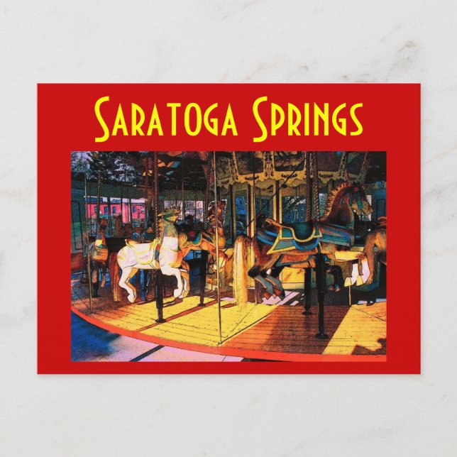 Saratoga Carousel Postcard - Customized (Front)