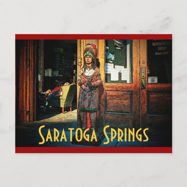 Saratoga Cigar Store Postcard (Front)