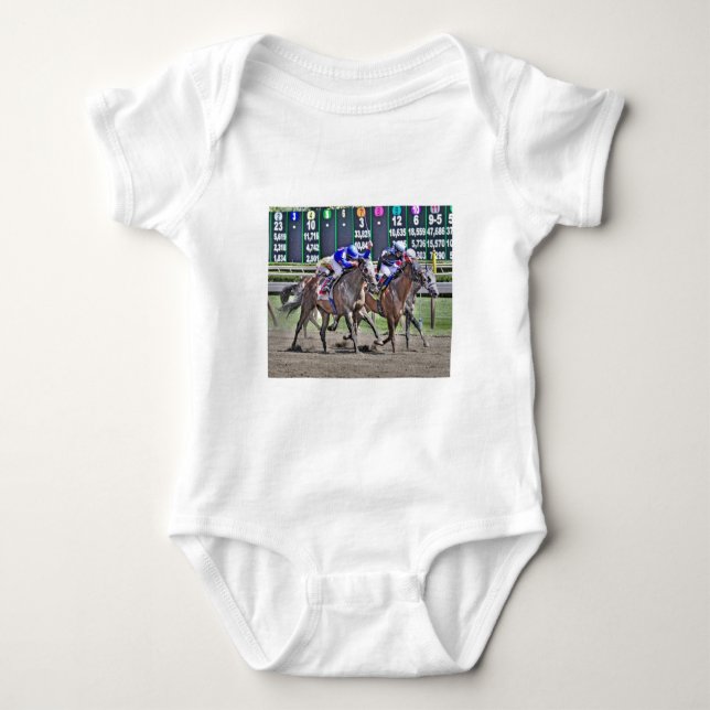 Saratoga Horse Racing Baby Bodysuit (Front)