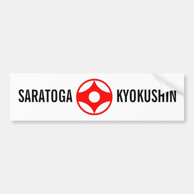 SARATOGA KYOKUSHIN BUMPERSTICKER BUMPER STICKER (Front)