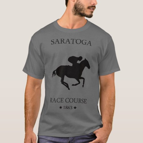 Saratoga New York thoroughbred horse racing track T_Shirt