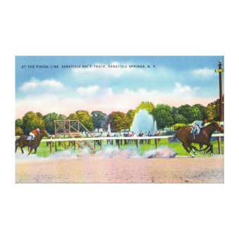 Saratoga Race Track Finish Line View Canvas Print | Zazzle