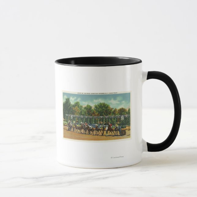 Saratoga Race Track Starting Line View Mug (Right)