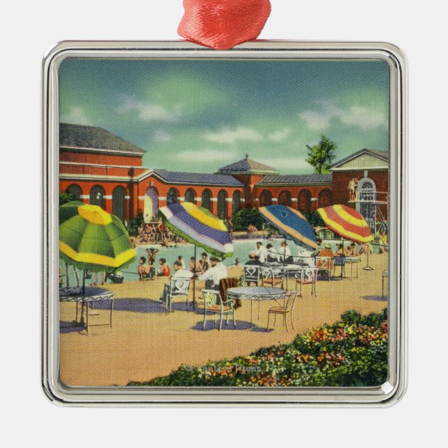 Saratoga Spa Recreation Unit View Metal Ornament (Front)
