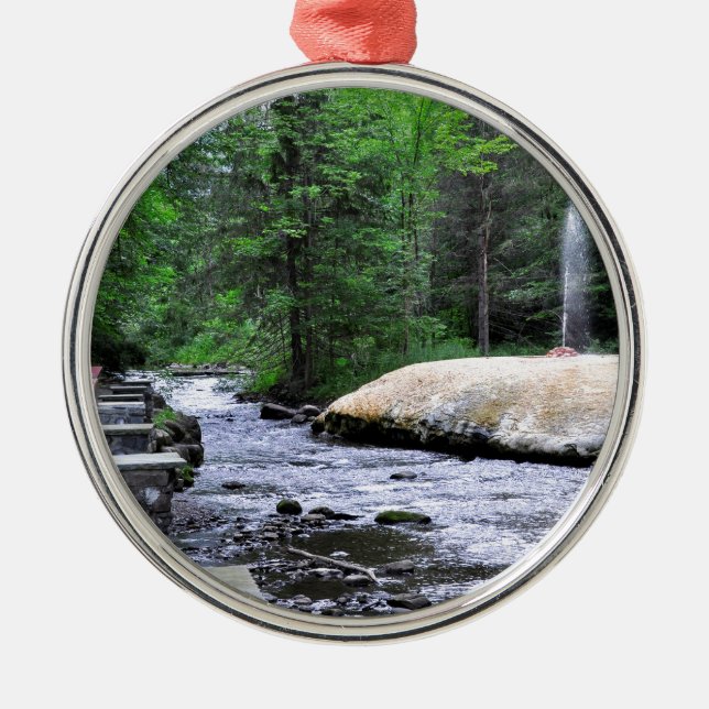 Saratoga Spa State Park-Geyser Creek Metal Ornament (Front)
