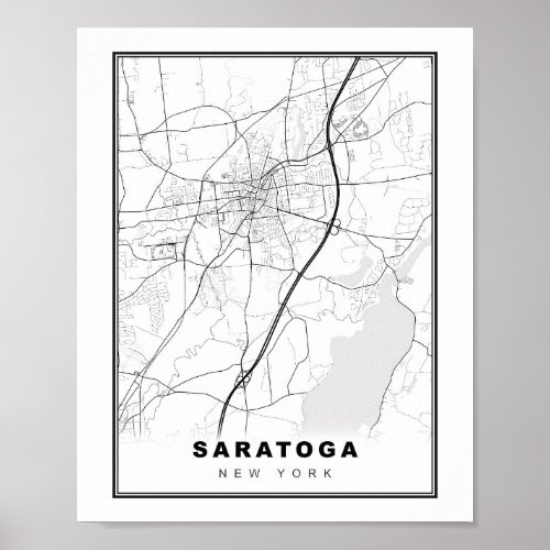 Saratoga Springs Map Poster