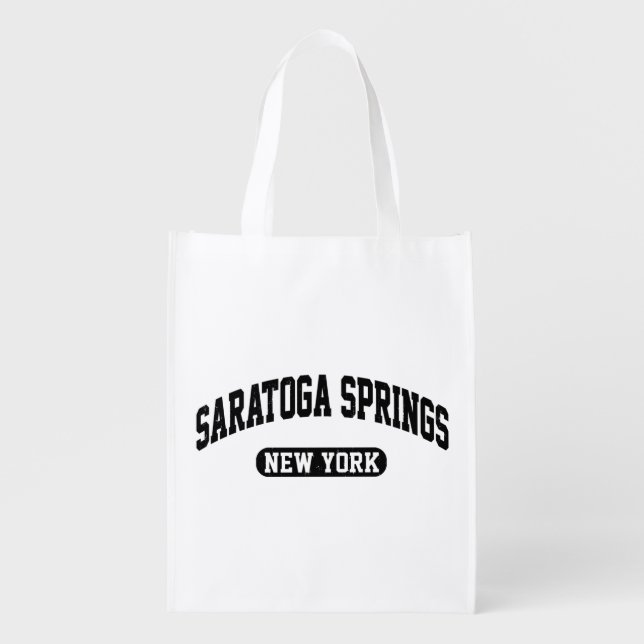 Saratoga Springs New York Grocery Bag (Front)