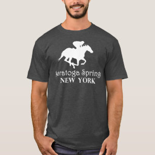 Saratoga Springs New York Horse Racing Jockey T-Sh T-Shirt