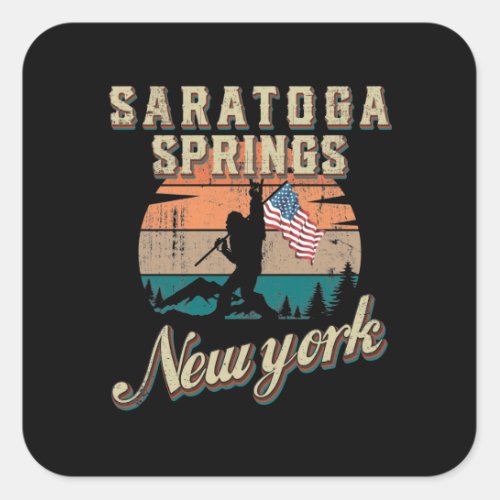 Saratoga Springs New York Square Sticker