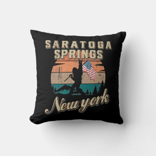 Saratoga Springs New York Throw Pillow