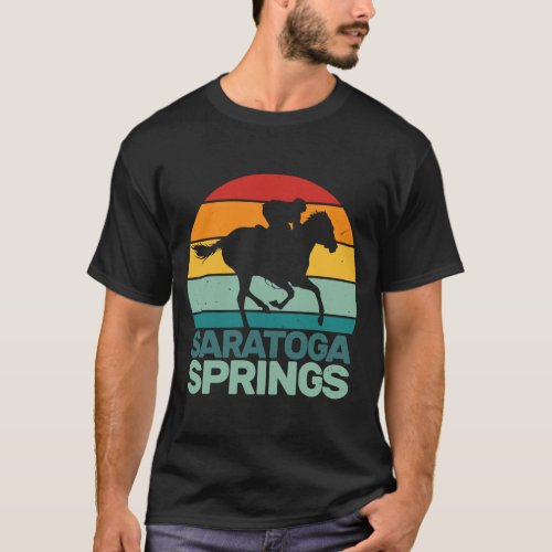 Saratoga Springs New York Toga Horse Racing 3 T_Shirt