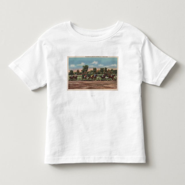 Saratoga Springs, NY - Horse Race Track Scene Toddler T-shirt (Front)