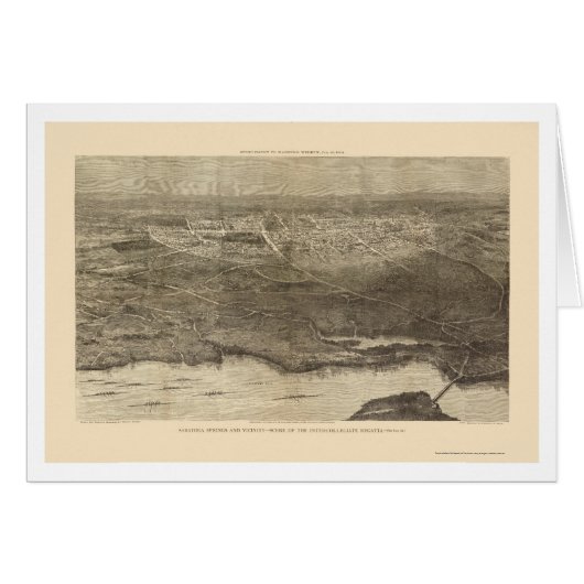 Saratoga Springs, NY Panoramic Map - 1874 (Front Horizontal)