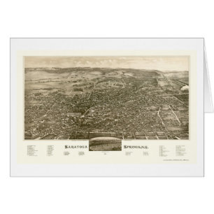 Saratoga Springs, NY Panoramic Map - 1888 Cards