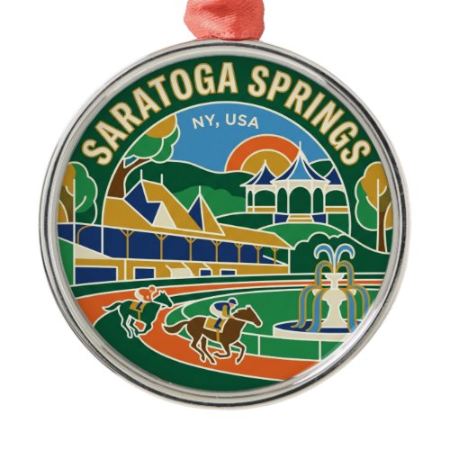Saratoga Springs, NY, USA USA Metal Ornament