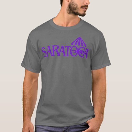 Saratoga Springs Race Track Purple T_Shirt