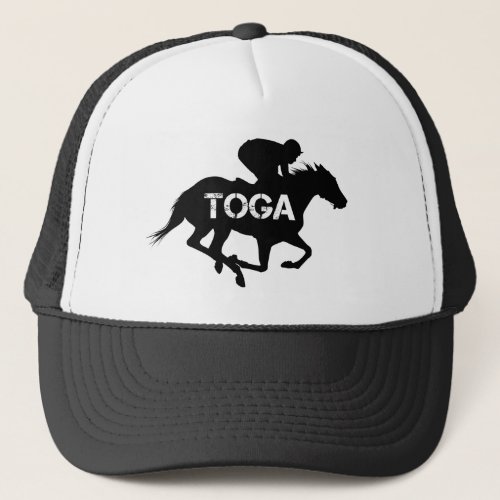 Saratoga Springs Racing Horse Trucker Hat