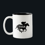 Saratoga Springs Racing Horse Two-Tone Coffee Mug<br><div class="desc">Saratoga Springs is a great summer vacation destination and home to some of the best horse racing in the United States. Whether you are there to enjoy a day at the track or to do some power shopping,  you can't go wrong in this Upstate New York paradise!</div>