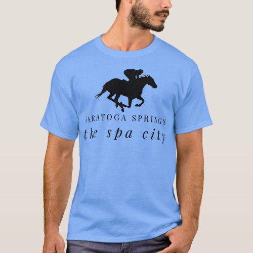 Saratoga Springs Racing Horse with Jockey 1 T_Shirt