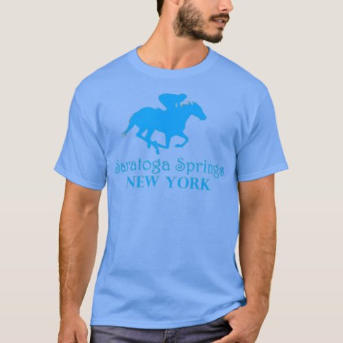 Saratoga Springs Upstate New York Horse Racing Joc T_Shirt