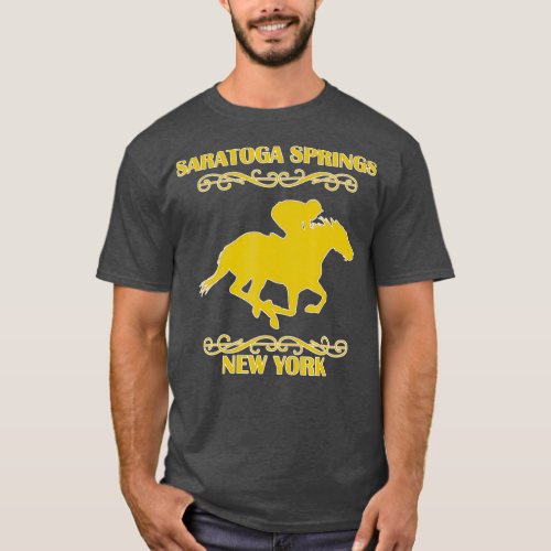 Saratoga Springs Upstate New York Horse Racing T_Shirt