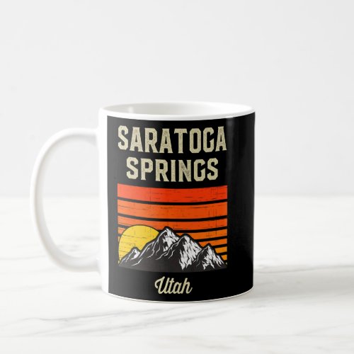 Saratoga Springs Utah Retro Vintage City State Usa Coffee Mug