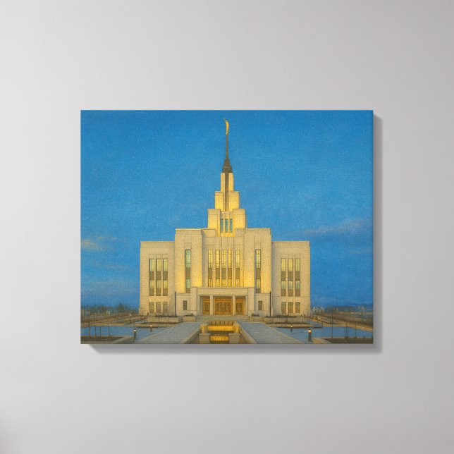 Saratoga Springs Utah Temple Painting™ LDS Canvas (Front)