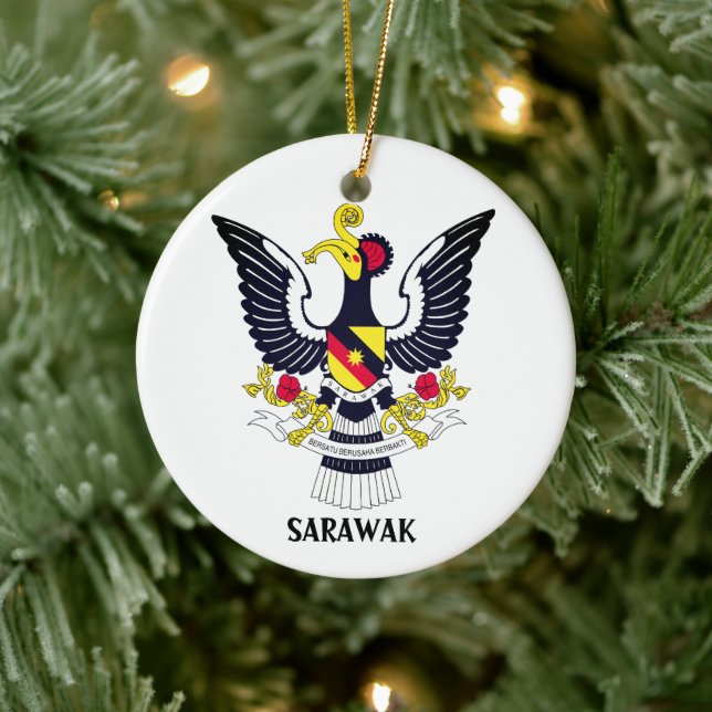 Sarawak Coat of Arms - MALAYSIA Ceramic Ornament (Tree)