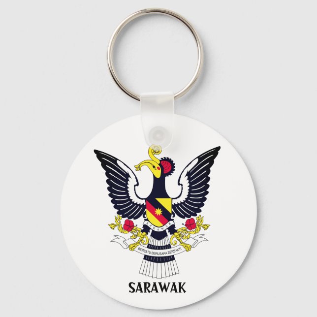 Sarawak Coat of Arms - MALAYSIA Keychain (Front)