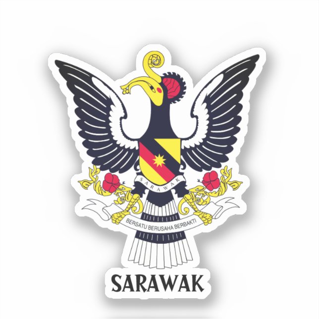 Sarawak Coat of Arms - MALAYSIA Sticker (Front)