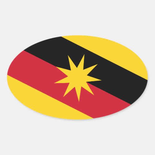 Sarawak Flag _ MALAYSIA Oval Sticker