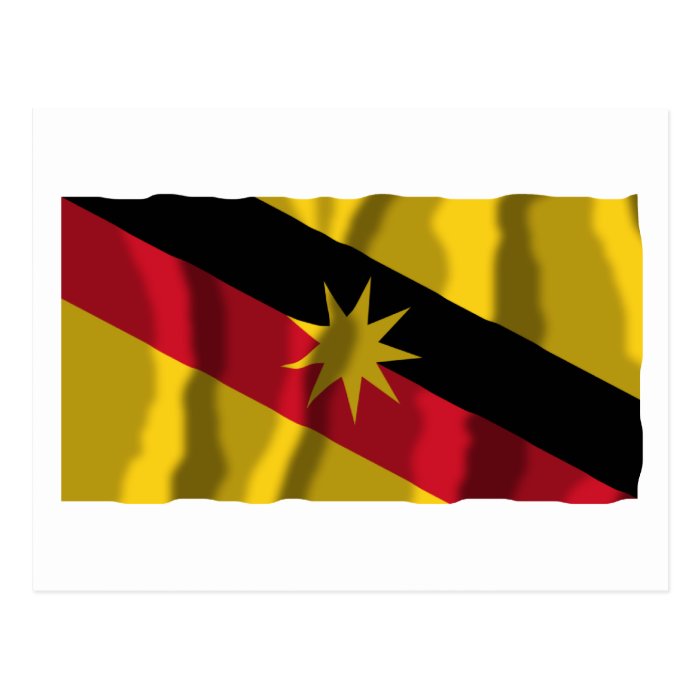 Sarawak waving flag postcards