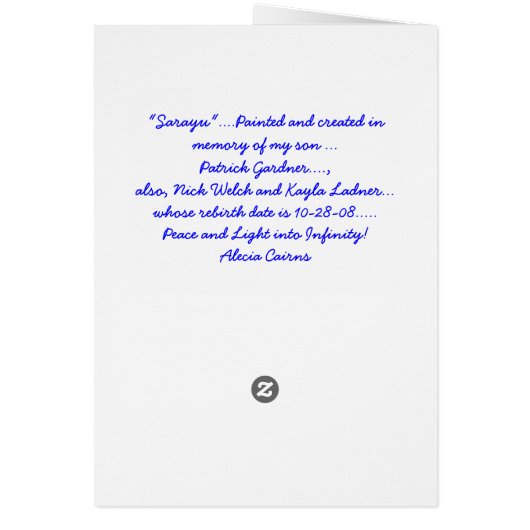 Sarayu ..."The keeper of the Gardens" (Back)