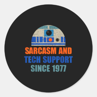 Sarcasm And Tech-suprt Since-1977 Funny Design Classic Round Sticker