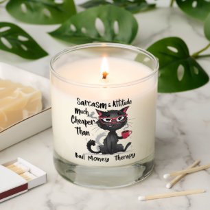 Sarcasm & Attitude Funny Cat Lover Gift Scented Candle