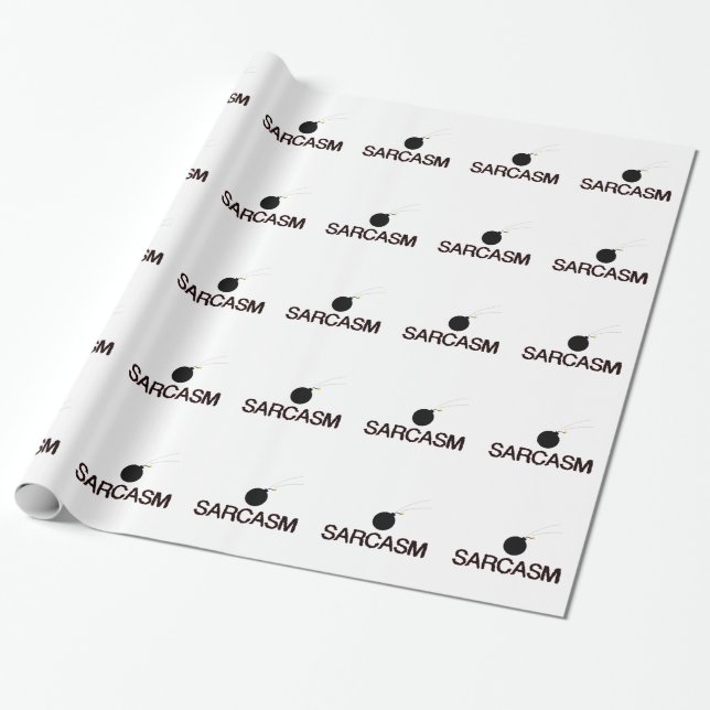 Sarcasm Bombed Wrapping Paper (Unrolled)